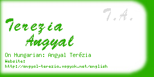 terezia angyal business card